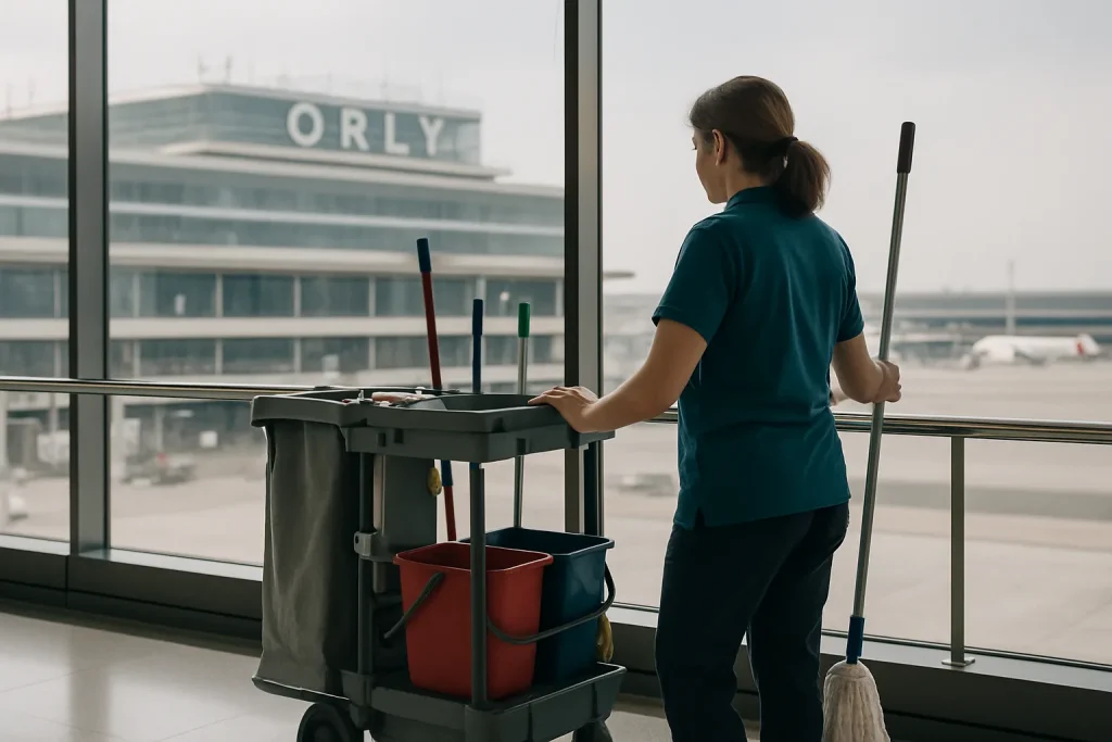 Équipe de nettoyage à Orly, en pleine action dans un appartement après un sinistre.