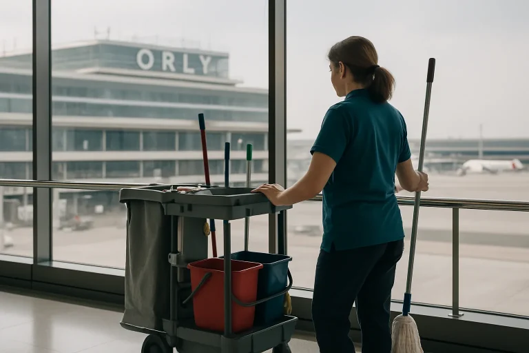 Équipe de nettoyage à Orly, en pleine action dans un appartement après un sinistre.