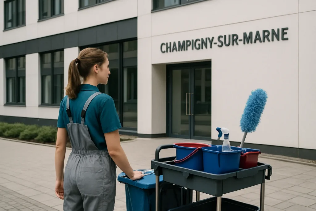 Rue ensoleillée à Champigny-sur-Marne avec des maisons et jardins.